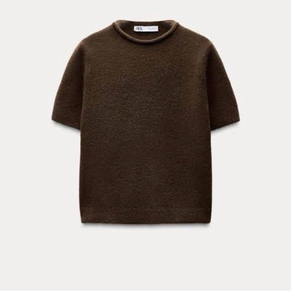 Zara Chocolate Knit Top